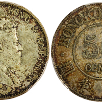 1902年香港半圆，PCGS VF35