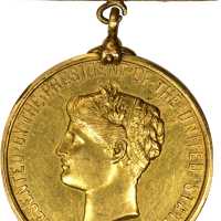 1926 State Department Life Saving Medal Presented by the President. Gold. 35.6 mm x 51.1 mm. 43.4 gr