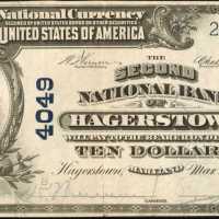 Hagerstown, Maryland. $10 1902 Plain Back. Fr. 626. The Second NB. Charter #4049. Very Fine.
