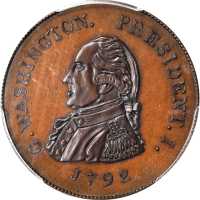 1792 (1860s) Washington Getz Pattern. Small Eagle. Idler Copy. Musante GW-27, Baker-25M, W-15870. Co