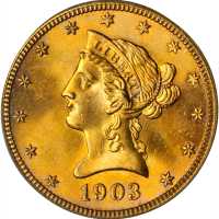 1903-S Liberty Head Eagle. MS-64 (PCGS). OGH.