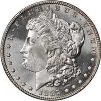 1887 Morgan Silver Dollar. MS-65 (PCGS).