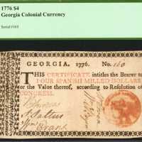 GA-75c. Georgia. 1776. $4. PCGS Very Fine 30 PPQ. Orange Seal - Liberty Cap.