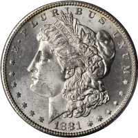 1881-S Morgan Silver Dollar. MS-66 (PCGS).