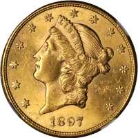 1897-S Liberty Head Double Eagle. MS-61 (NGC).