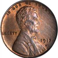1917-D Lincoln Cent. MS-65 RB (PCGS). CAC.