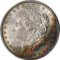 1878 Morgan Silver Dollar. 8 Tailfeathers. MS-64 (PCGS). Gold Shield Holder.