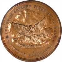 1871 (1872) Chicago Fire Commemorative Medal. Bronze. 51 mm. By William Barber. Julian CM-13. MS-62 