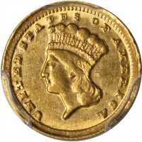 1859-C Gold Dollar. AU-58 (PCGS). CAC.