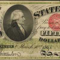 Fr. 150 (W-2773). 1863 $50 Legal Tender Note. PCGS About New 50 PPQ.