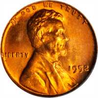 Complete Set of Philadelphia Mint Lincoln Cents, 1952-1957. MS-66 RD (PCGS).
