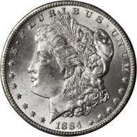 1884-CC GSA Morgan Silver Dollar. MS-63 (Uncertified).