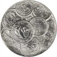 1991年熊猫金币发行10周年纪念银章3.3两 NGC MS 69