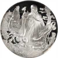 1987年寿星金银纪念银章3.3两 PCGS Proof 69
