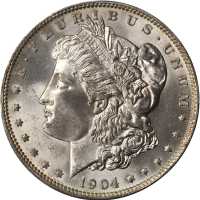 1904-O Morgan Silver Dollar. MS-66+ (PCGS).