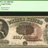 Fr. 161. 1880 $50 Legal Tender Note. PCGS Very Fine 25.