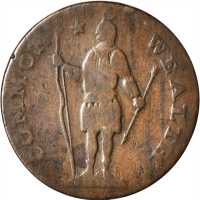 1787 Massachusetts Cent. Ryder 6-G, W-6140. Rarity-4-. Arrows in Left Talon, Stout Indian. Fine-15.
