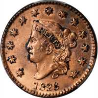1826 Matron Head Cent. N-7. Rarity-1. AU Details--Cleaned (PCGS).