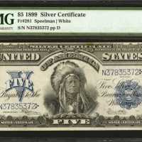 Fr. 281. 1899 $5 Silver Certificate. PMG Very Fine 30.