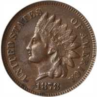 1878 Indian Cent. AU-50 (ANACS).