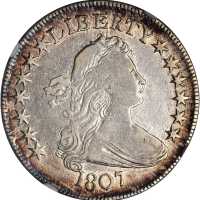 1807 Draped Bust Half Dollar. O-105a, T-4. Rarity-4. VF-20 (NGC).