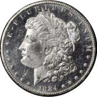 1884-CC GSA Morgan Silver Dollar. MS-63 DPL (NGC).