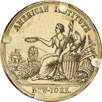 New York, New York. American Institute. Bowers NY-3520. White metal. 39.3 mm. Choice Uncirculated.