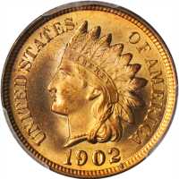 1902 Indian Cent. MS-65+ RD (PCGS).