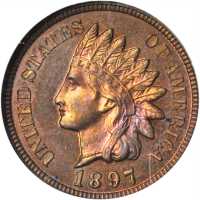 1897 Indian Cent. Proof-64 RB (NGC).