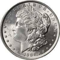 1886 Morgan Silver Dollar. MS-65 (PCGS).