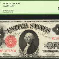 Fr. 38. 1917 $1 Legal Tender Note. PCGS Choice New 63 PPQ.