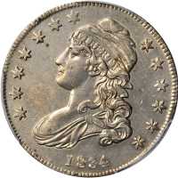 1834 Capped Bust Half Dollar. O-120. Rarity-4. Small Date, Small Letters. AU Details--Cleaned (PCGS)
