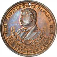 Three 1880 Winfield Scott Hancock medalets.