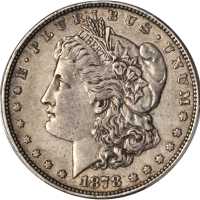 1878 Morgan Silver Dollar. 8 Tailfeathers. VAM-9. Top 100 Variety. First Die Pair. EF-45 (PCGS).