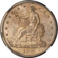 1875-S/CC Trade Dollar. FS-501. Unc Details--Stained (NGC).