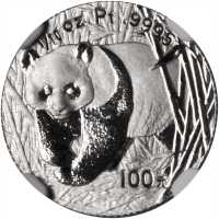 2002年100元，熊猫系列。