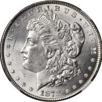 1878 Morgan Silver Dollar. 7/8 Tailfeathers. VAM-37. Strong, 7/4 Tailfeathers. MS-63 (NGC).