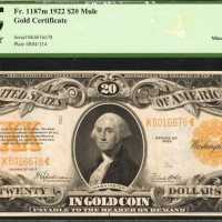 Fr. 1187. 1922 $20 Gold Certificate. PCGS Very Fine 30. Apparent. Minor Staining in Left Margin.