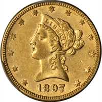 1897-O Liberty Head Eagle. AU-55 (PCGS).