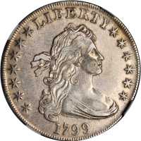 1799 Draped Bust Silver Dollar. BB-163, B-10. Rarity-2. EF Details--Improperly Cleaned (NGC).