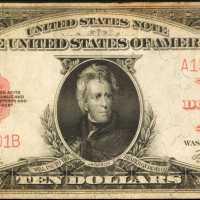 Fr. 123. 1923 $10 Legal Tender Note. Very Fine.
