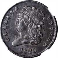 1825 Classic Head Half Cent. C-2. Rarity-1. AU-53 BN (NGC).