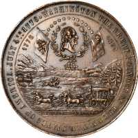 1876 Washington California Medal for the U.S. Centennial. Bronze. 40.5 mm. Musante GW-879, Baker-410