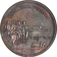 1901 Evacuation of Boston, 125th Anniversary. Copper. 38 mm. HK-131, Baker-52R. Rarity-2. MS-63 BN (