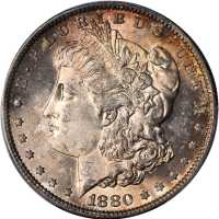 1880-S Morgan Silver Dollar. MS-64 (PCGS).