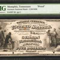 Memphis, Tennessee. $5 Original. Fr. 397p. The German NB. Charter #1636. PMG Choice Uncirculated 64.