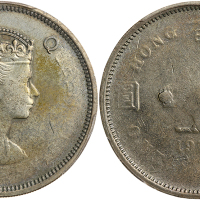 香港1元，正背面皆弱打，PCGS MS62