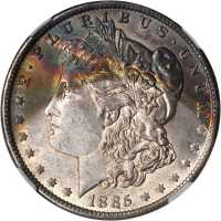 1885-O Morgan Silver Dollar. MS-65 (NGC). CAC.