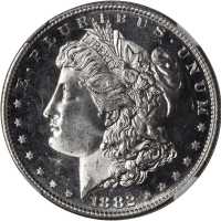 1882-S Morgan Silver Dollar. MS-66+ (NGC).