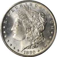 1880-CC Morgan Silver Dollar. VAM-5. Top 100 Variety. 8/High 7. MS-65+ (PCGS).